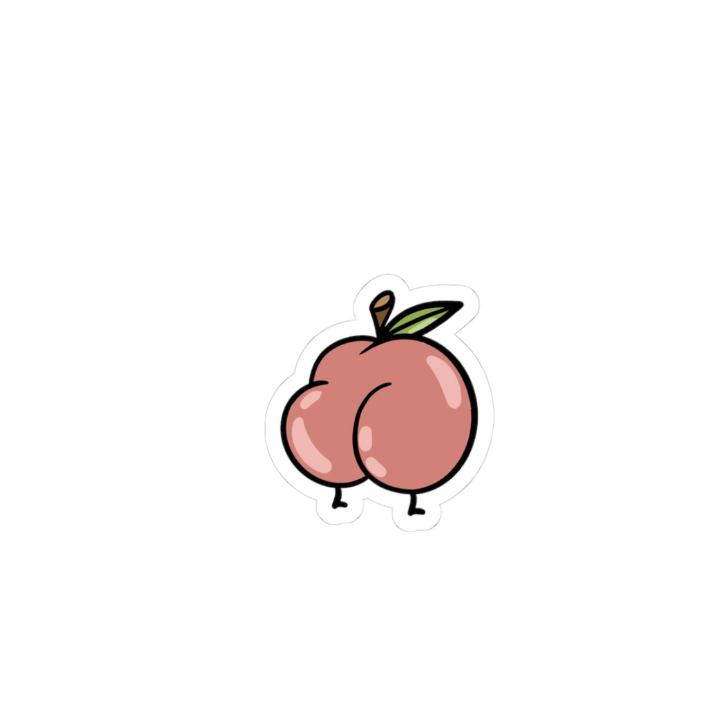 Peach Booty Kiss-Cut Sticker